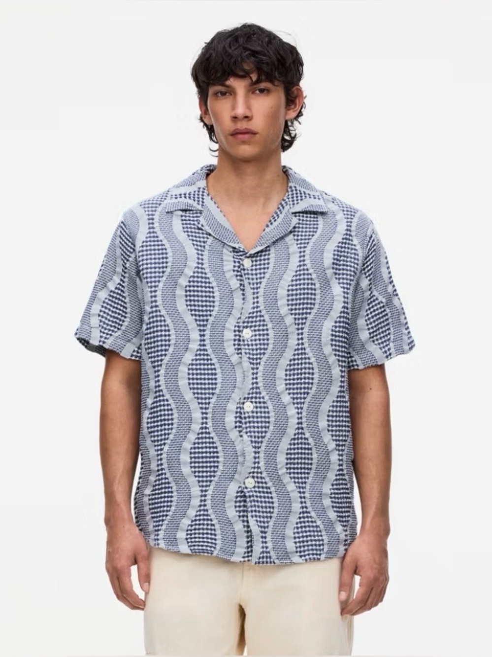 OAS M Como Cuba Short-Sleeve Button-Up Scandi Beach Surf Campus Resort